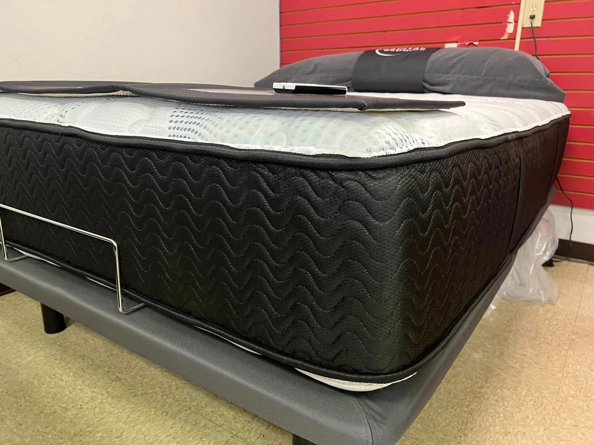 Mattress on adjustable base